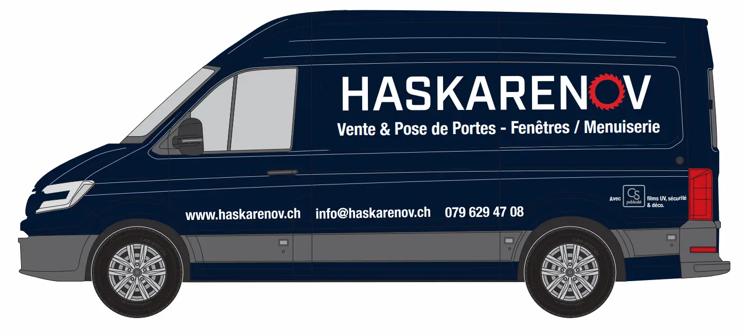 Avant habillage véhicule CS Publicité